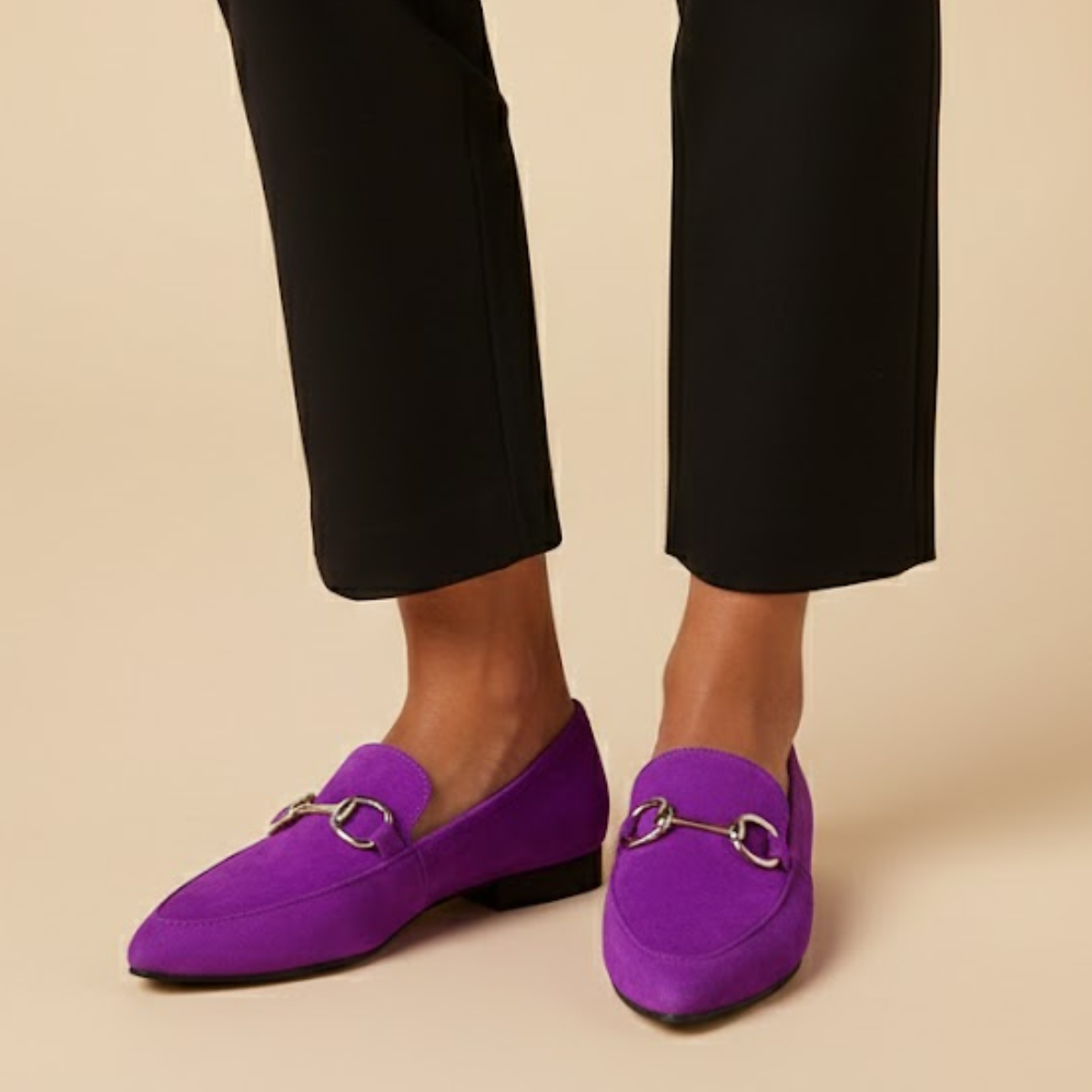 Gemma | Timeless Suede Loafers with Classic Bit Detail