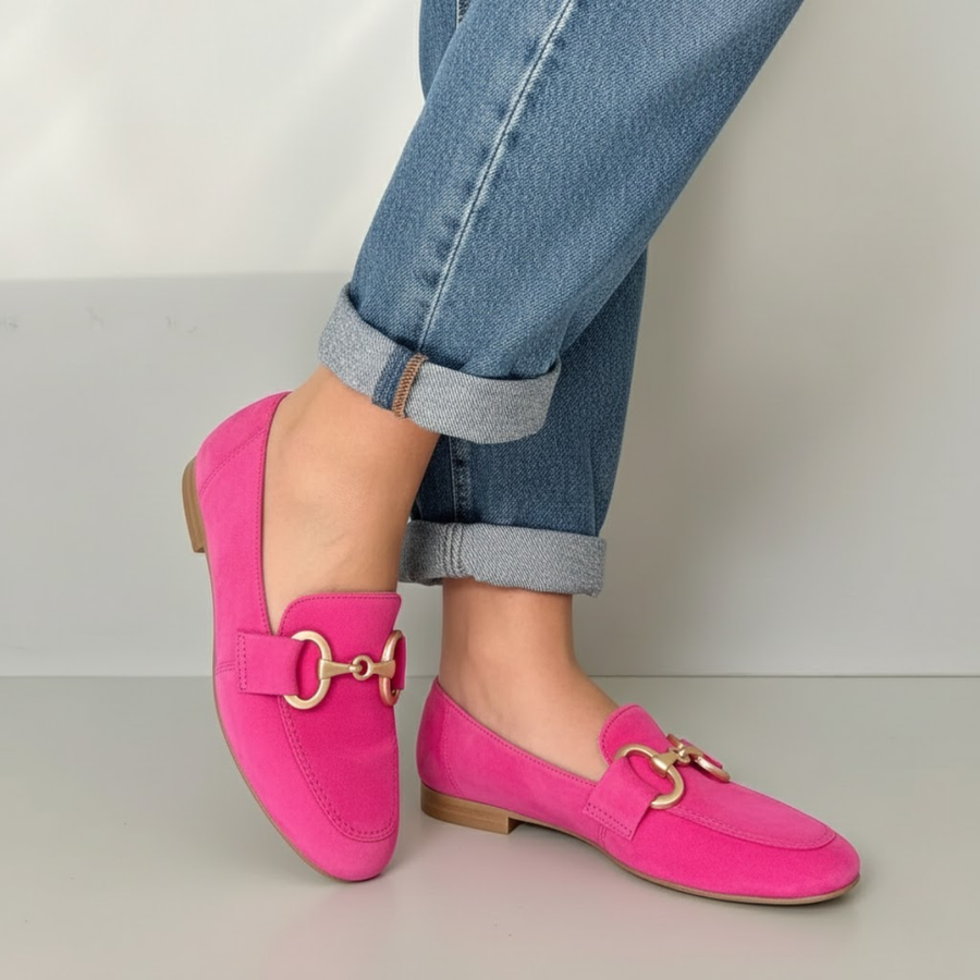 Alison | Gold-Accented Loafers