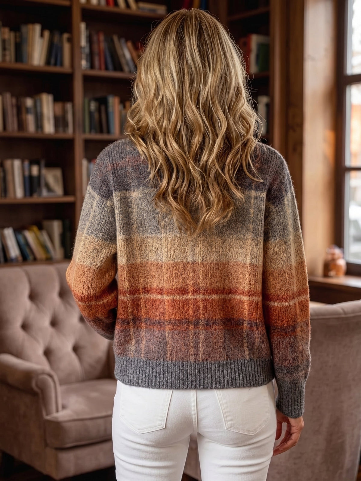 Edith | Fall Ombre Plaid Cardigan