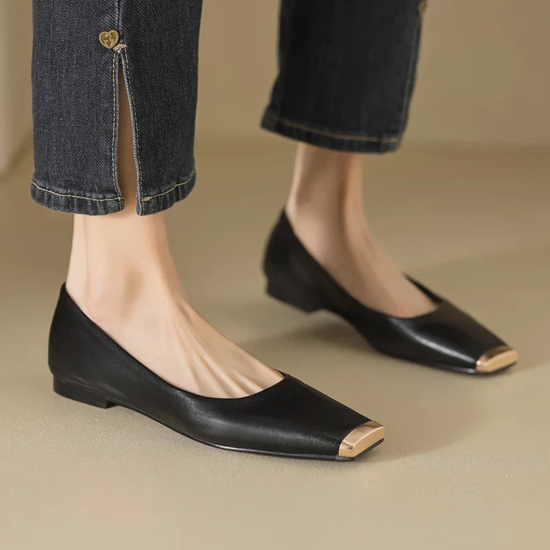VIVIENNE LEATHER FLATS