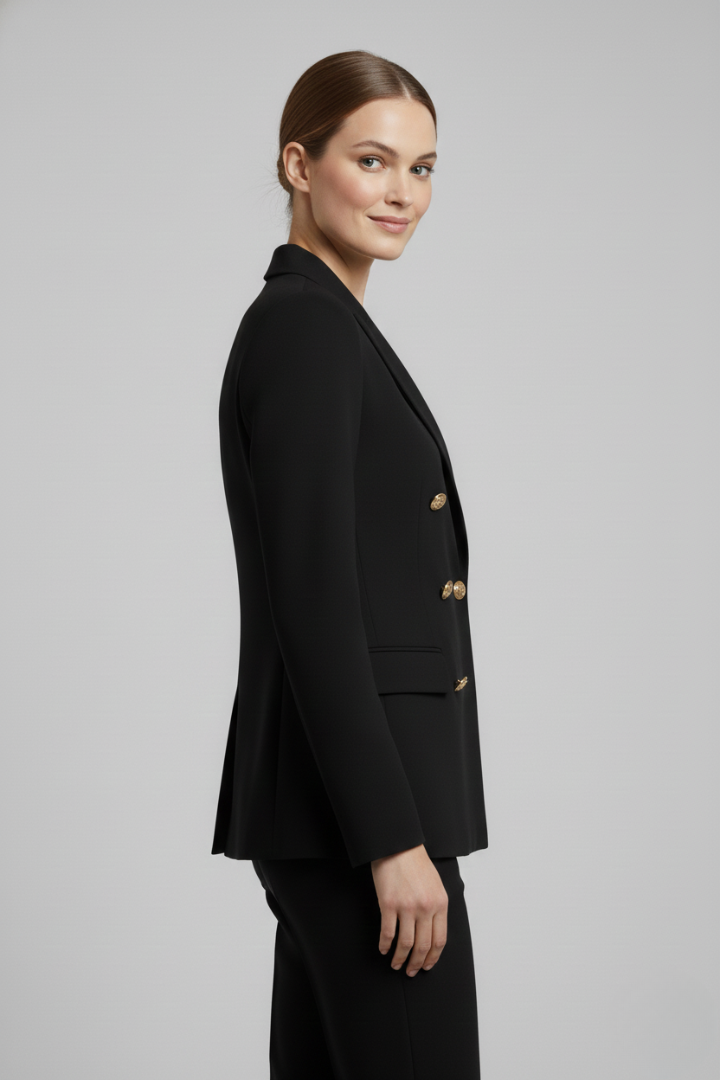 Rebecca | Double-Breasted Blazer With Gold-Tone Buttons For Women