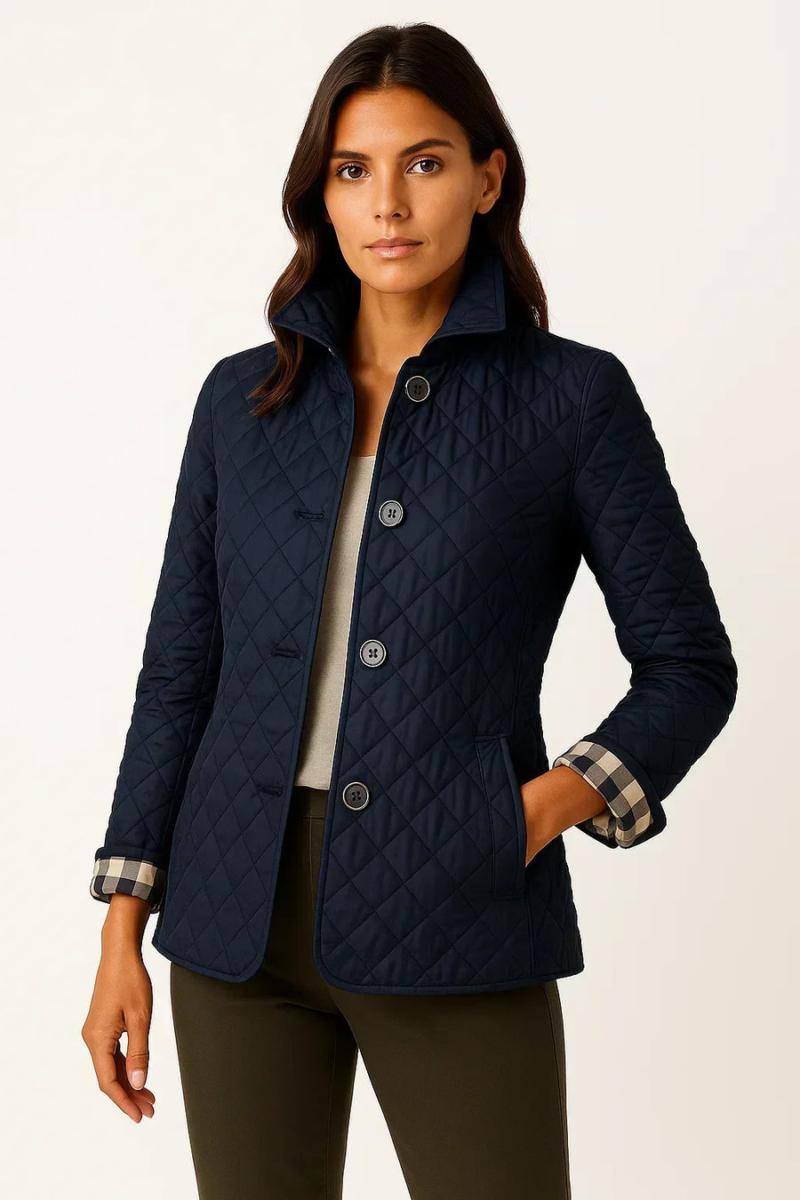Anna | Quilted Button-Down Blazer For Women