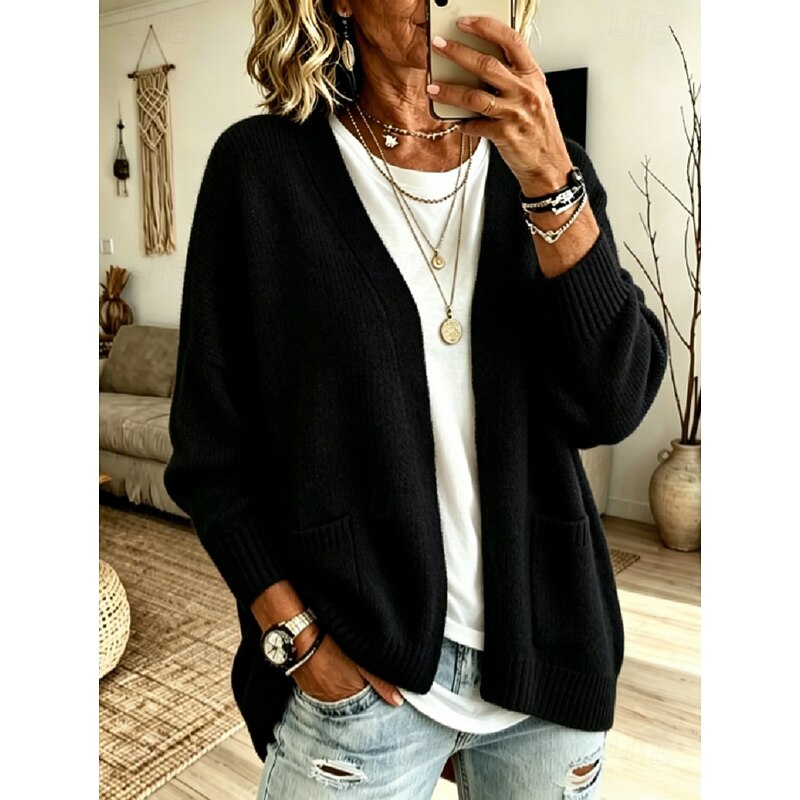 Juliet Relaxed Open-Front Cardigan