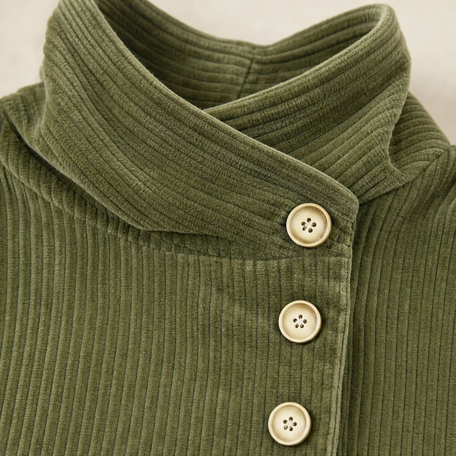 Tina | Asymmetric Corduroy Top