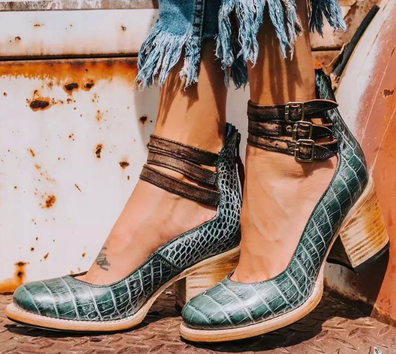 Melodee | Block Heel Ankle Strap Boots For Women