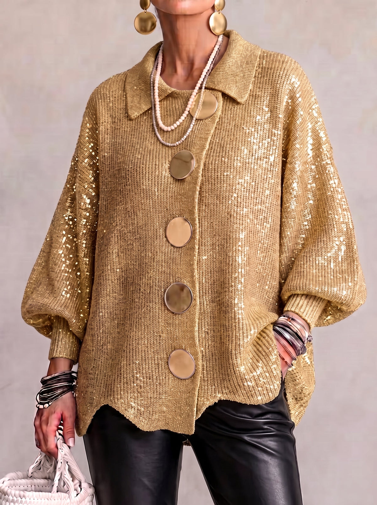 Isadorra™ Oversized Collared Cardigan