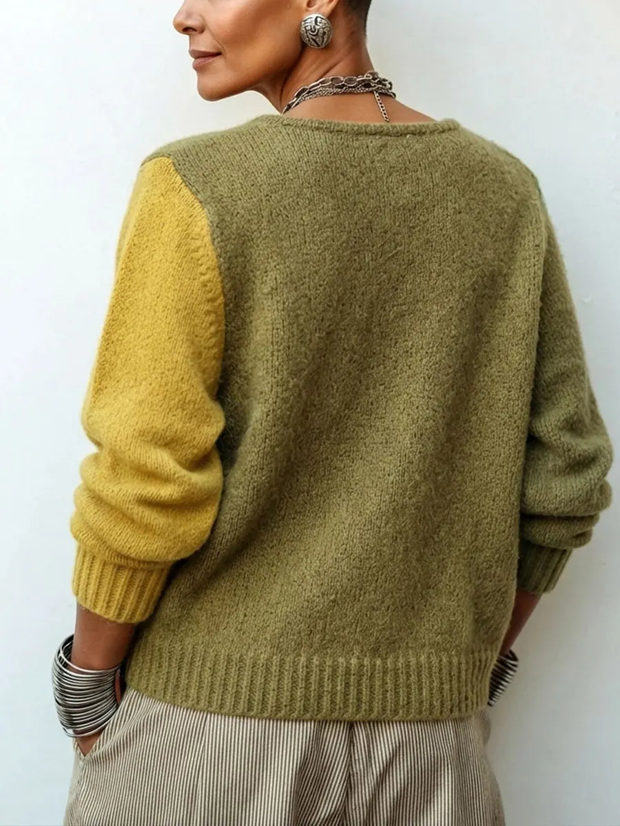 Lisa Color-Block Knit Sweater