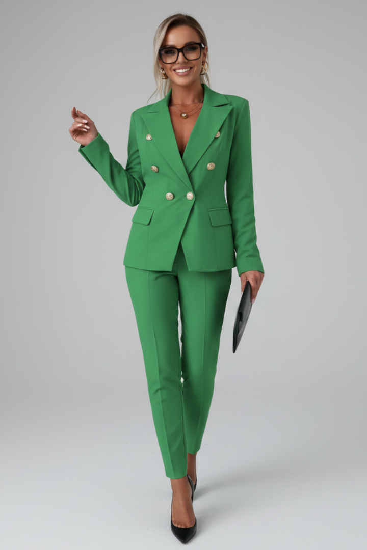 Scarlett | Double-Breasted Blazer Suit Set For Women