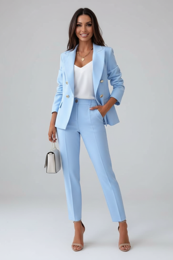 Scarlett | Double-Breasted Blazer Suit Set For Women