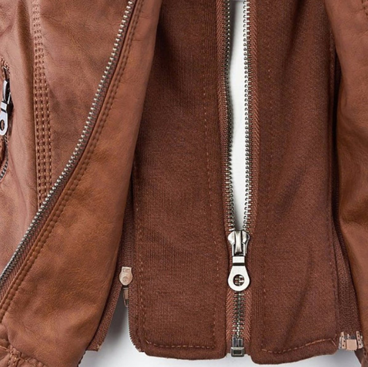 Victoria | Women's Hooded Leather Moto Jacket Zip-Up